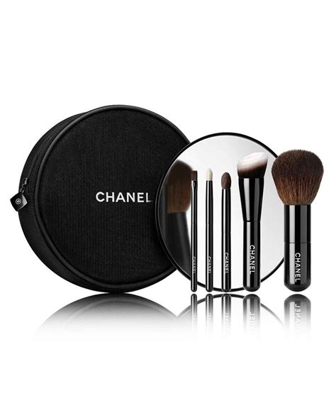 chanel mirror and brush set|chanel makeup brushes set.